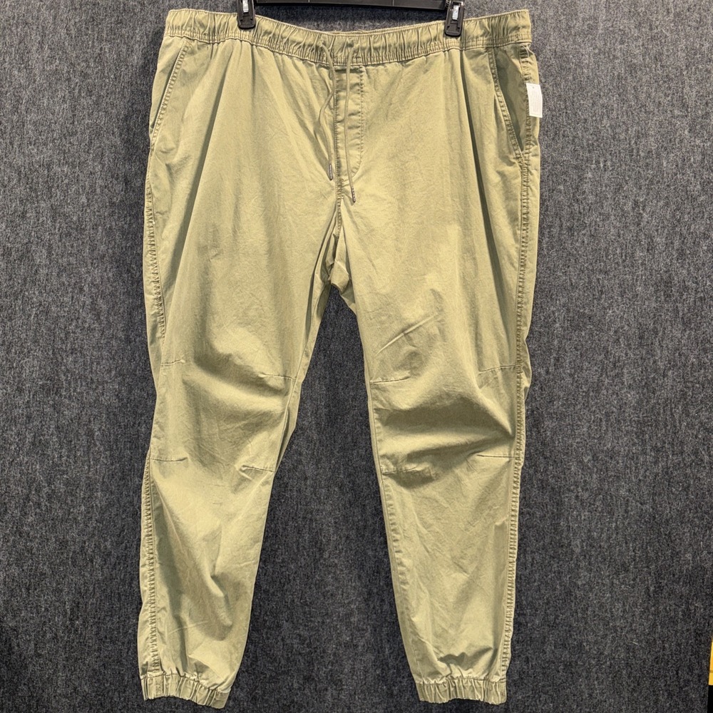 No Boundaries Men's 2XL 44-46 Twill Jogger Pants Green Straight Fit Outdoor